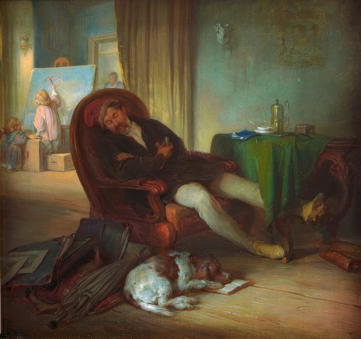 Den sovende maleren av Josef Danhauser