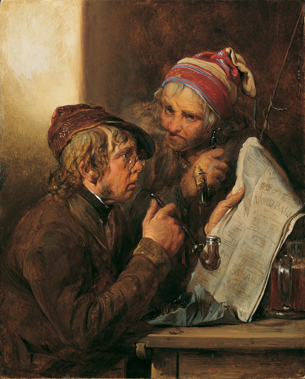 Avisleserne av Josef Danhauser
