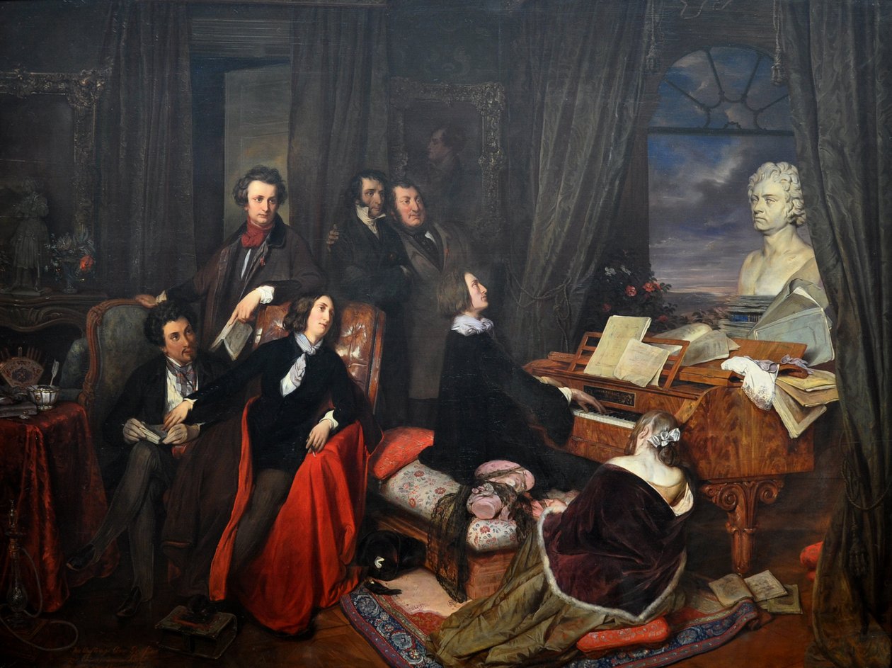 Franz Liszt Fantaserer ved pianoet, 1840 av Josef Danhauser