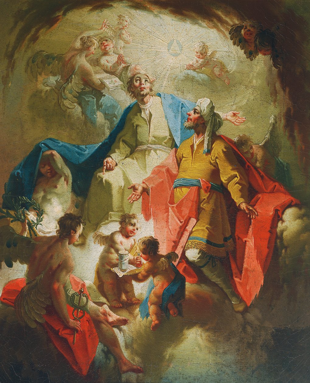 Glory of Saints Cosmas og Damian av Josef Haller
