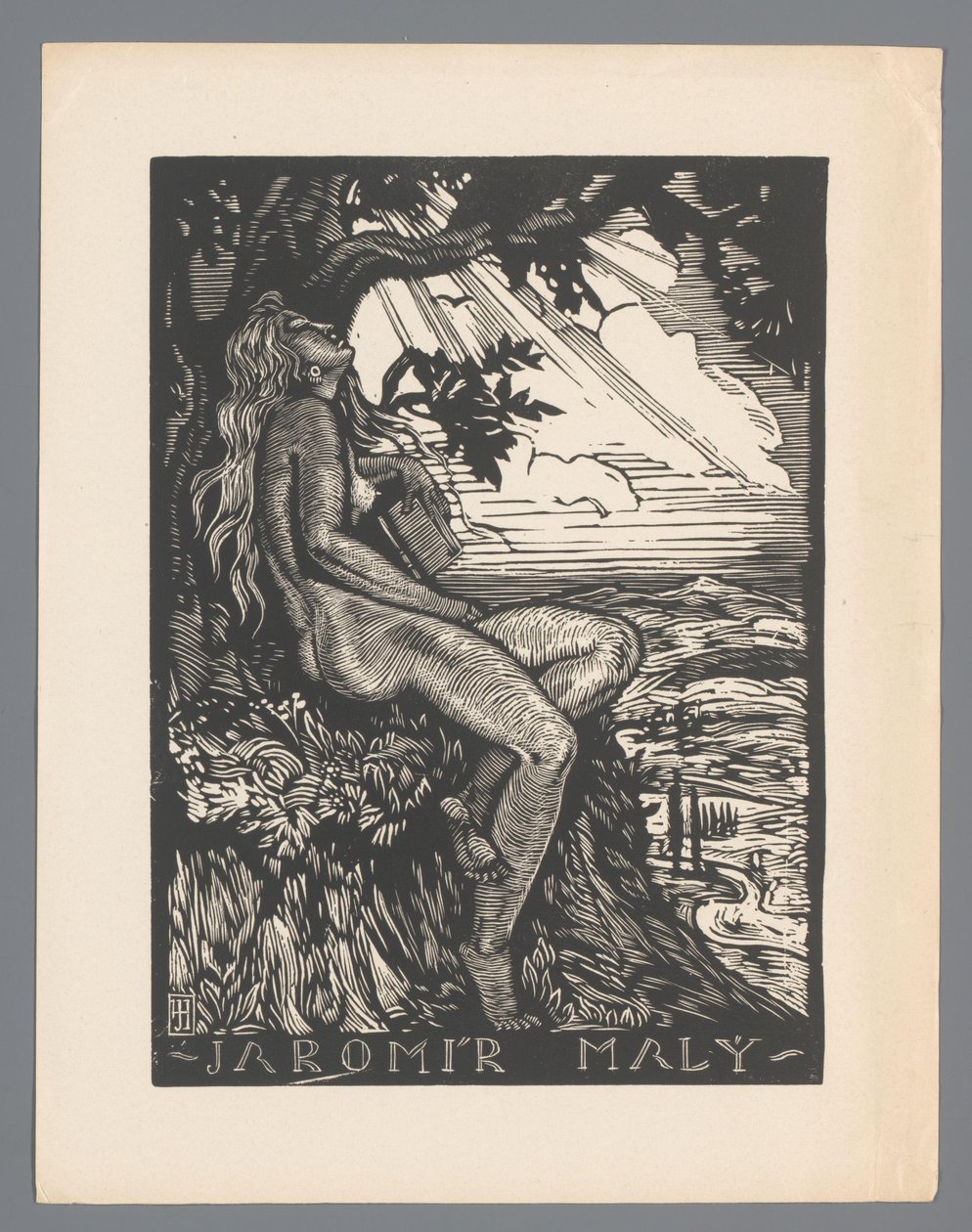 Ex libris av Jaromír Malý av Josef Hodek