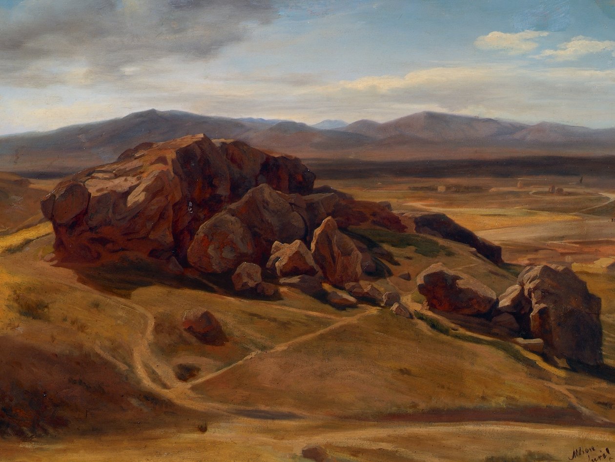 Fjelllandskap nær Athen ("Areopag") av Josef Hoffmann