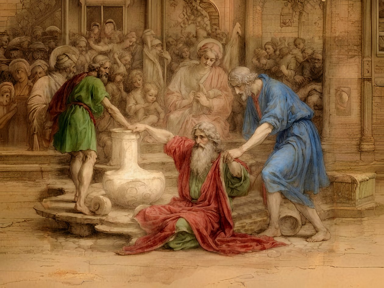 A1_Genesis_20-Noah forbanner Ham av Josef Johann Michel