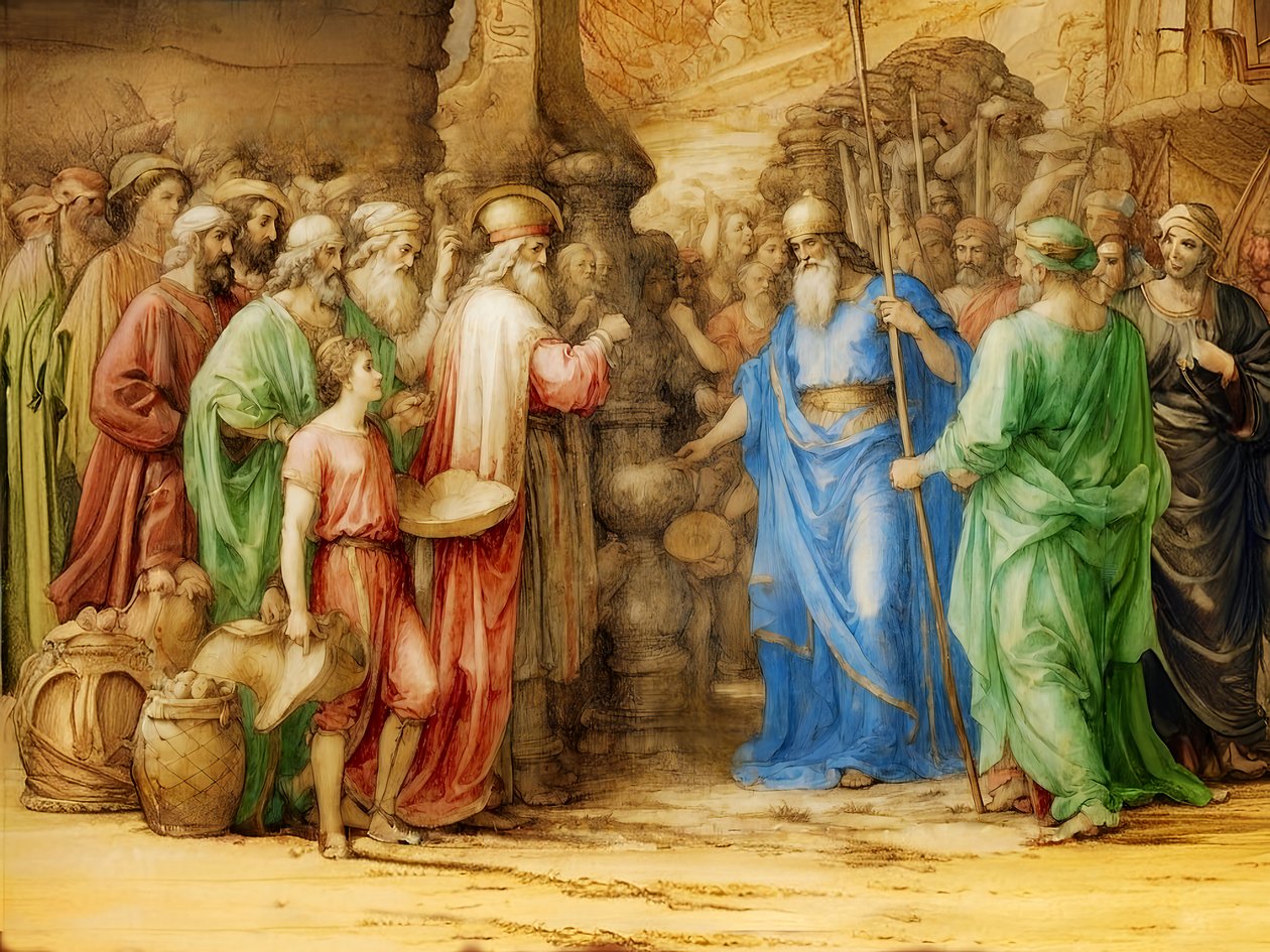 A1_Genesis_23-Abram og Melkisedek av Josef Johann Michel