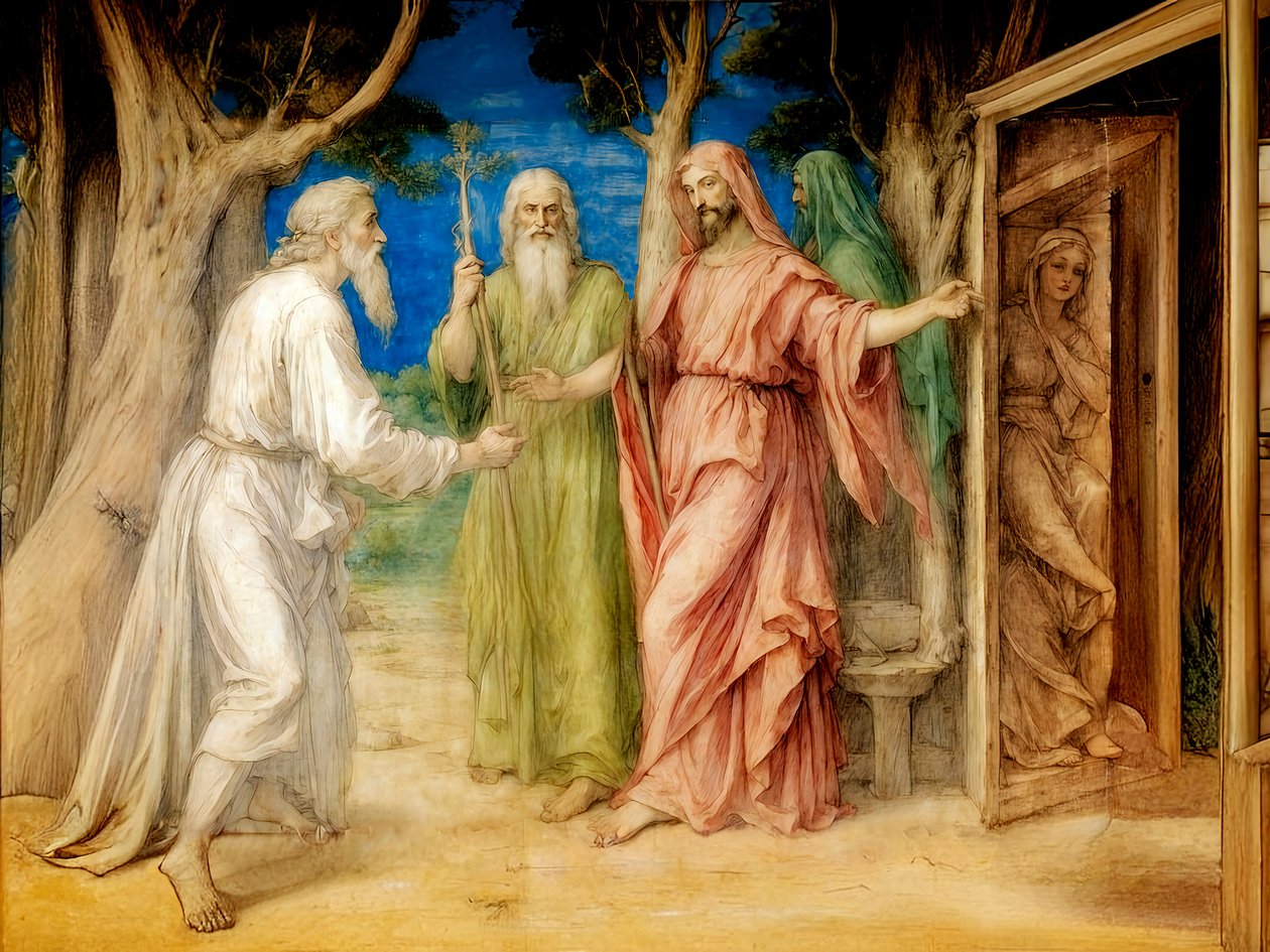 A1_Genesis_25-Abrahams tre besøkende av Josef Johann Michel