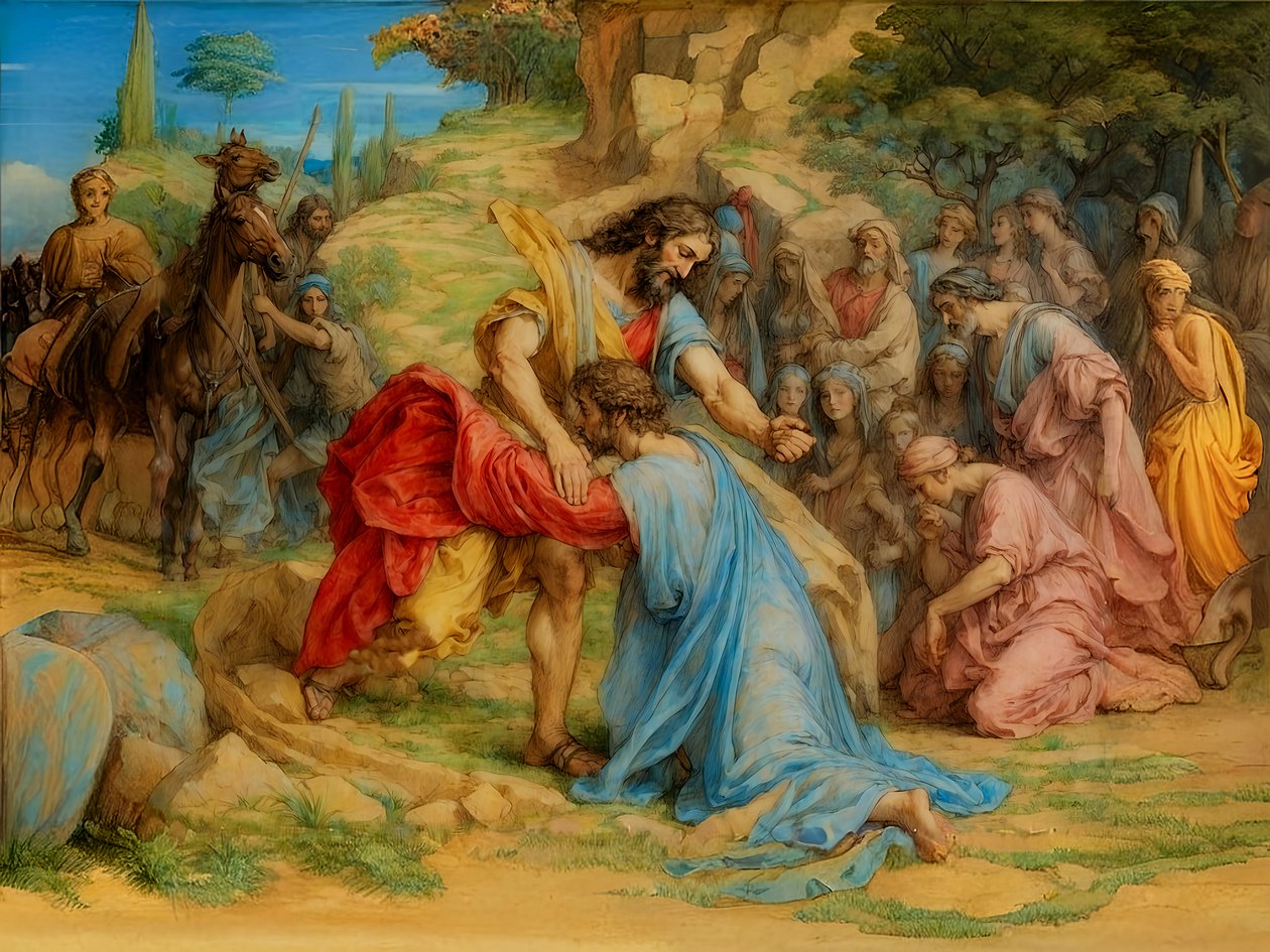 A1_Genesis_37-Jacob og Esau gjenforent av Josef Johann Michel