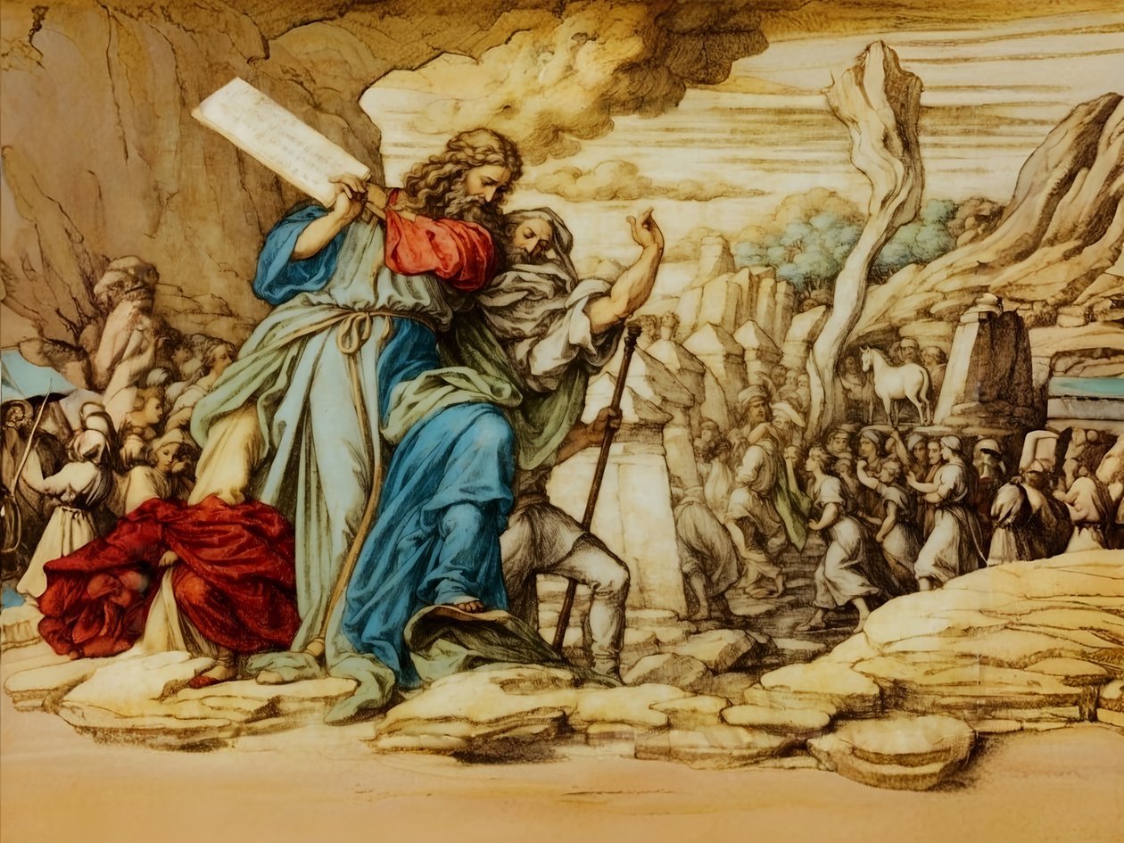 A2_Exodus_12_Gullkalv av Josef Johann Michel