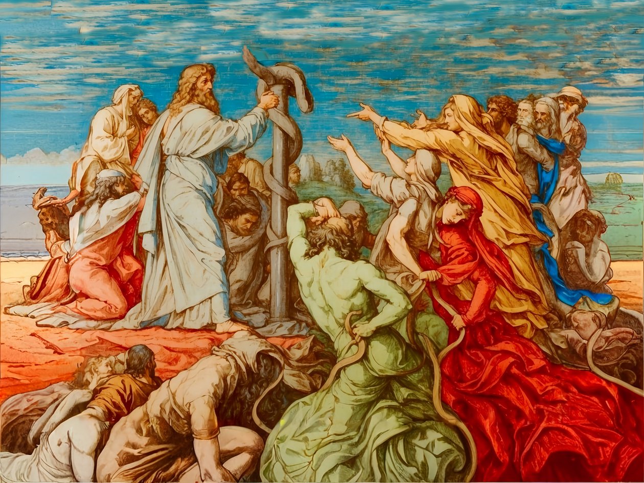 A2_Exodus_18_Bronseslang av Josef Johann Michel