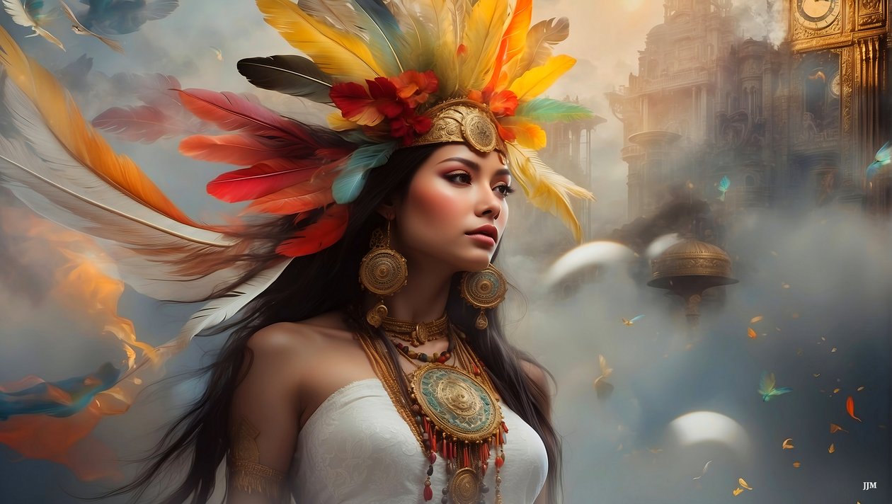Dreamcore-pustløst tidløs_native american-02 av Josef Johann Michel