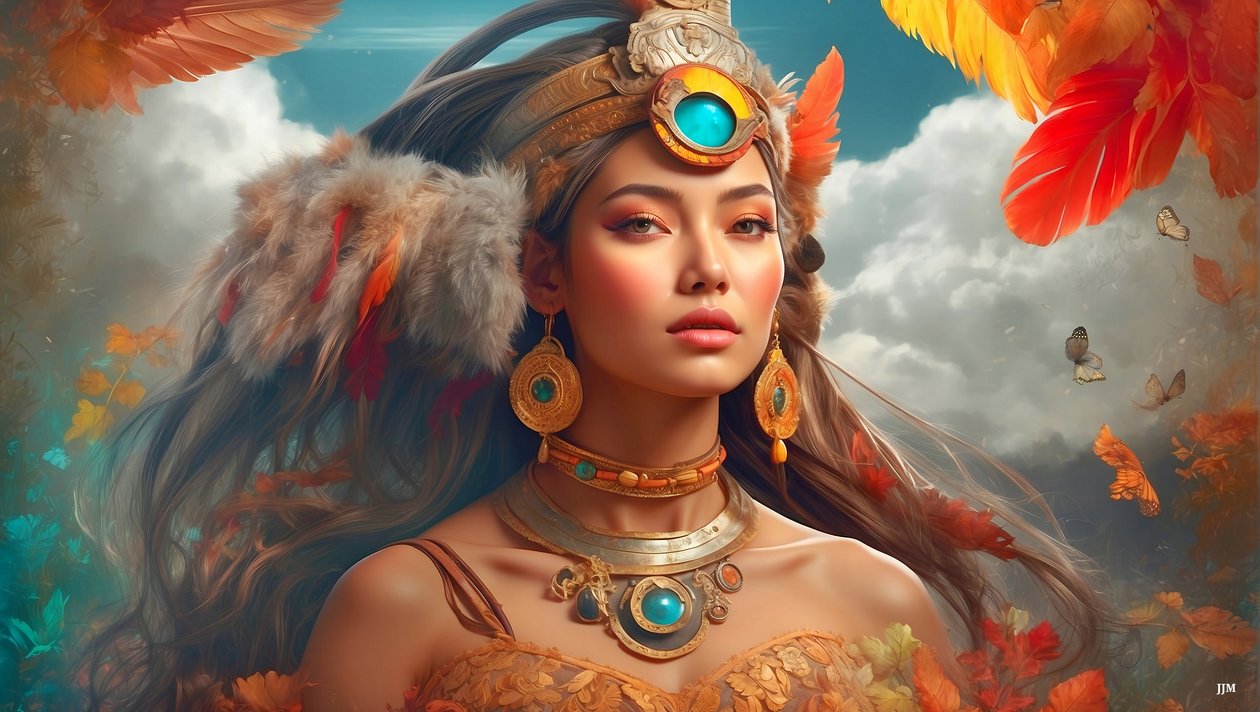 Dreamcore-pustløst tidløs_native american-04 av Josef Johann Michel