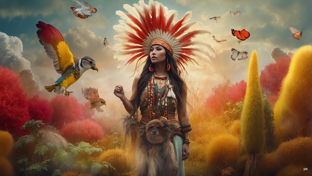 Dreamcore_dreamlike_scene-native american_03 av Josef Johann Michel