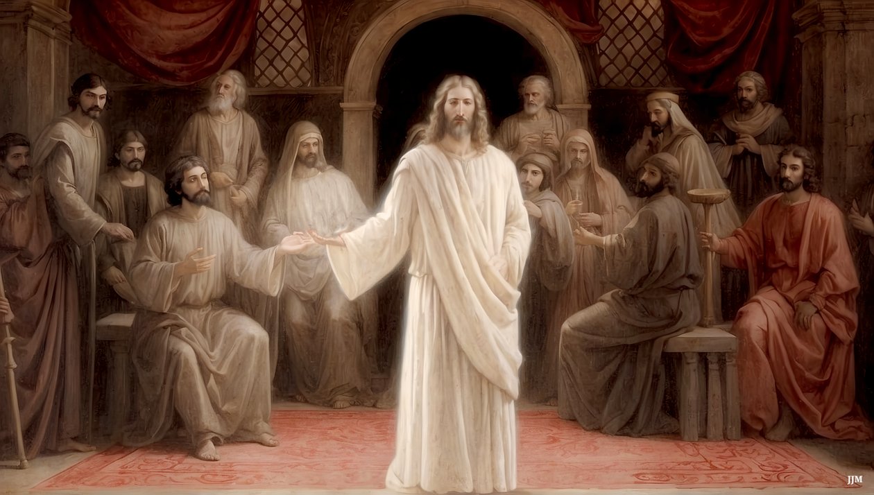 Jesus_viser seg for disiplene_01 av Josef Johann Michel