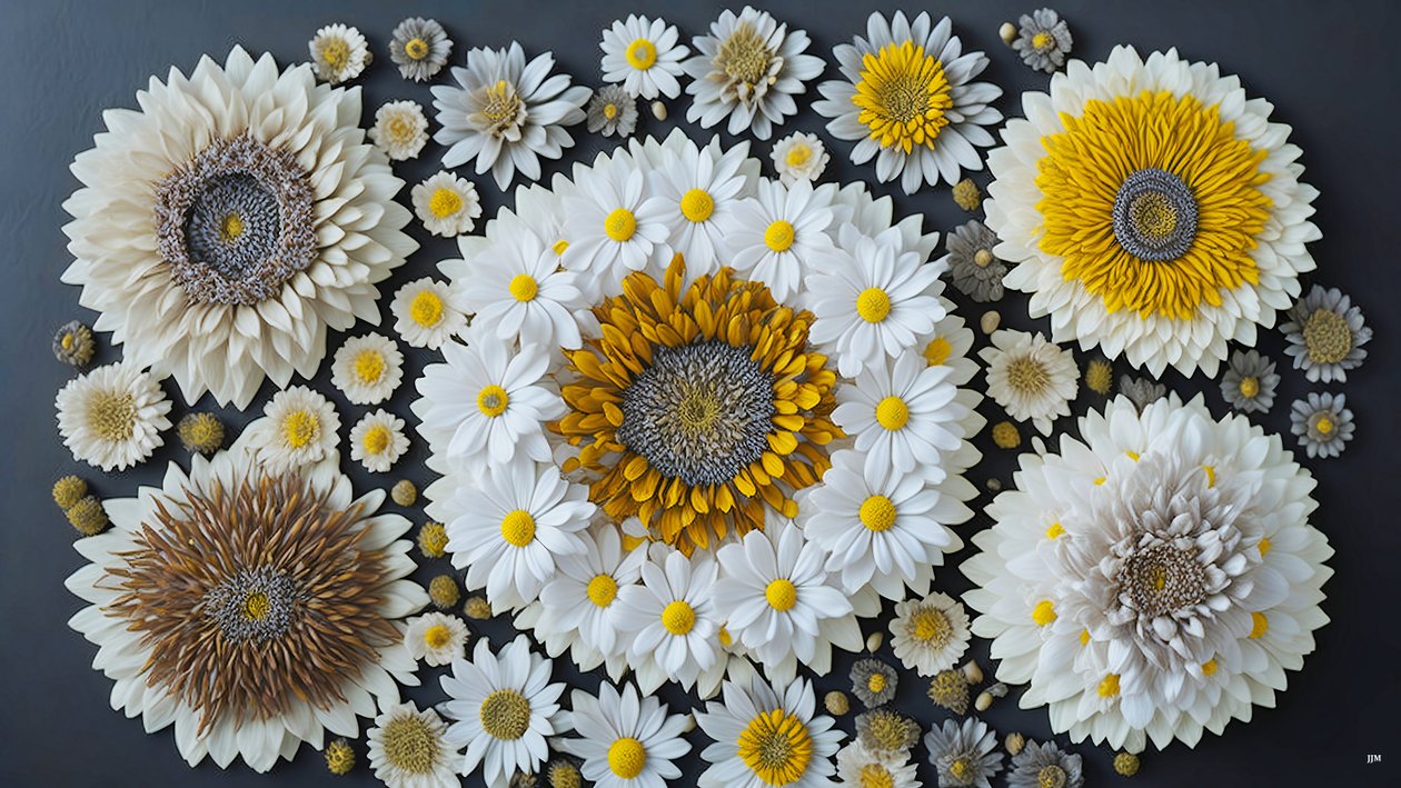 mandala: Kamille-Matricaria elementer_02 av Josef Johann Michel