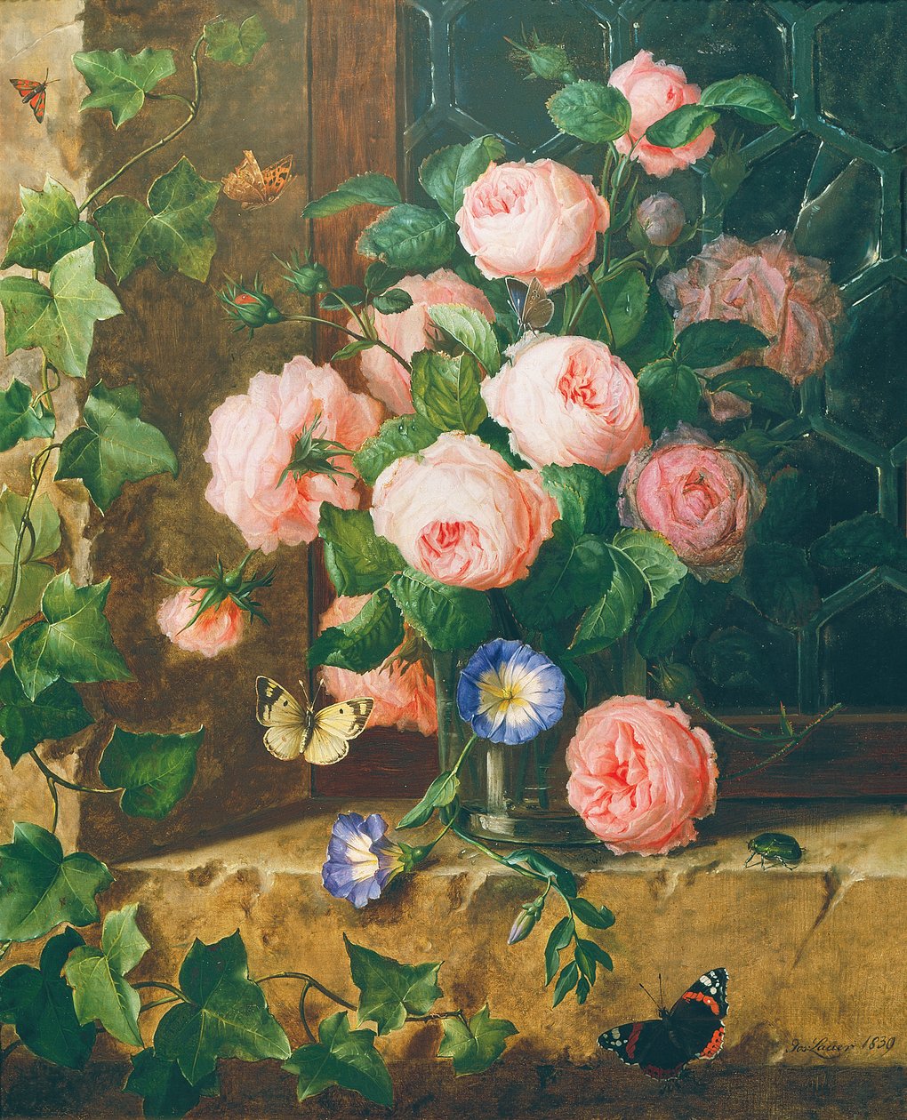 blomsterstilleben av Josef Lauer