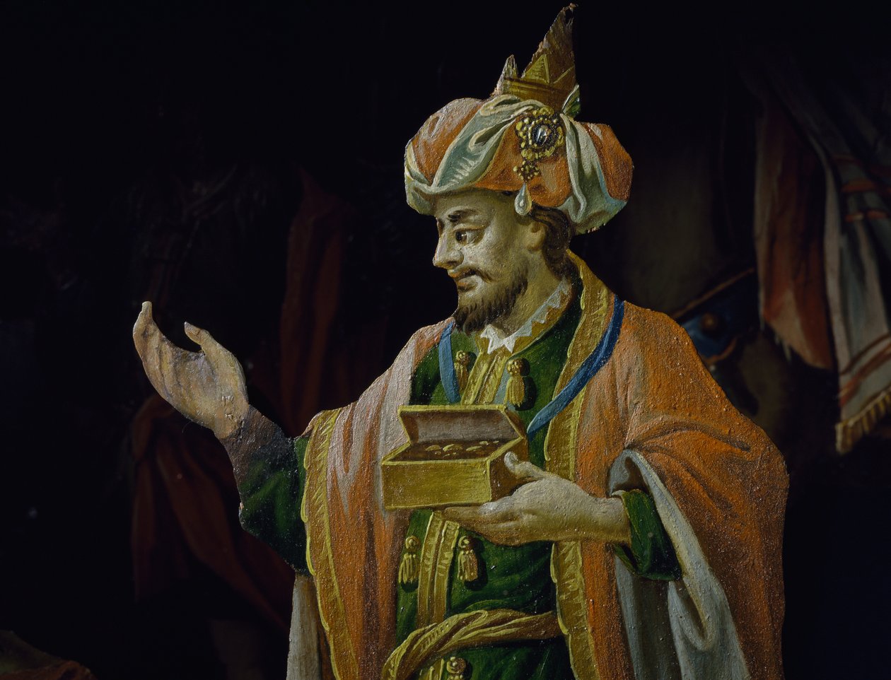 Balthasar, tilbedelse av magi av Josef Renzler