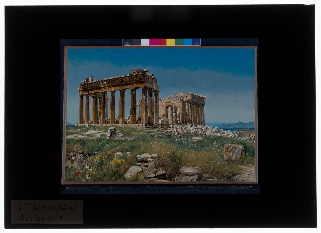 Gresk tempel, Athen av Josef Theodor Hansen