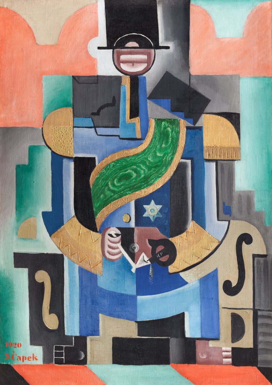 Afrikansk konge, 1920 av Josef Čapek