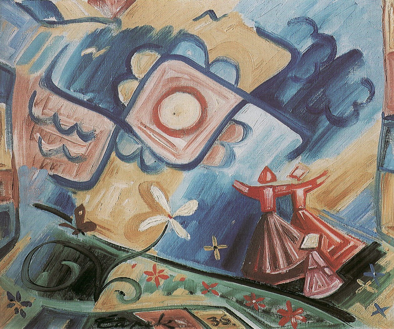 Singing Girls Folklore Ornament, 1936 av Josef Čapek