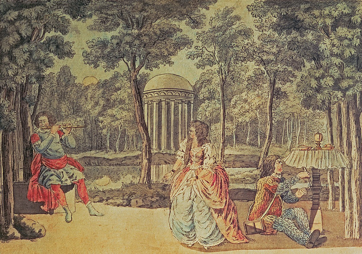 Pamina! Du er her! Gode Gud!, akt II, fra "Tryllefløyten" av Wolfgang Amadeus Mozart (1756-91) av Joseph and Peter Schaffer