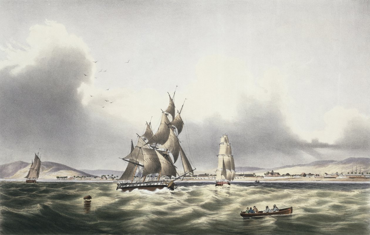 Fartøy som forlater Port Royal, plate 29 fra 