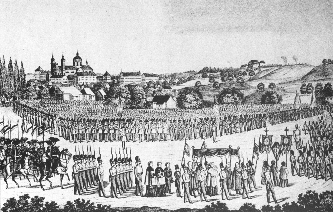 Hellig blod prosesjon i Altdorf-Weingarten, 22. mai 1846 av Joseph Bayer