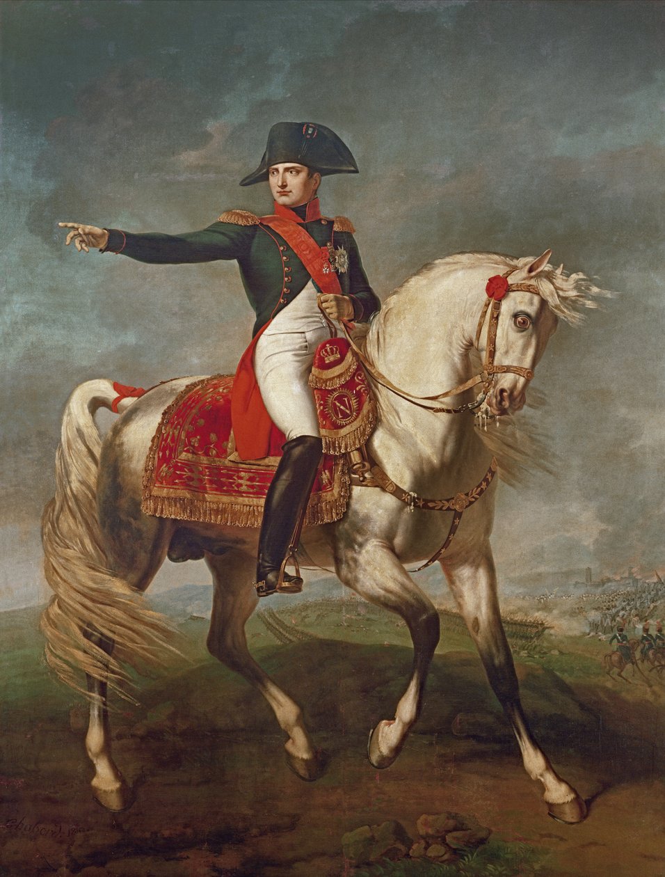 Rytterportrett av Napoleon I (1769-1821) 1810 av Joseph Chabord