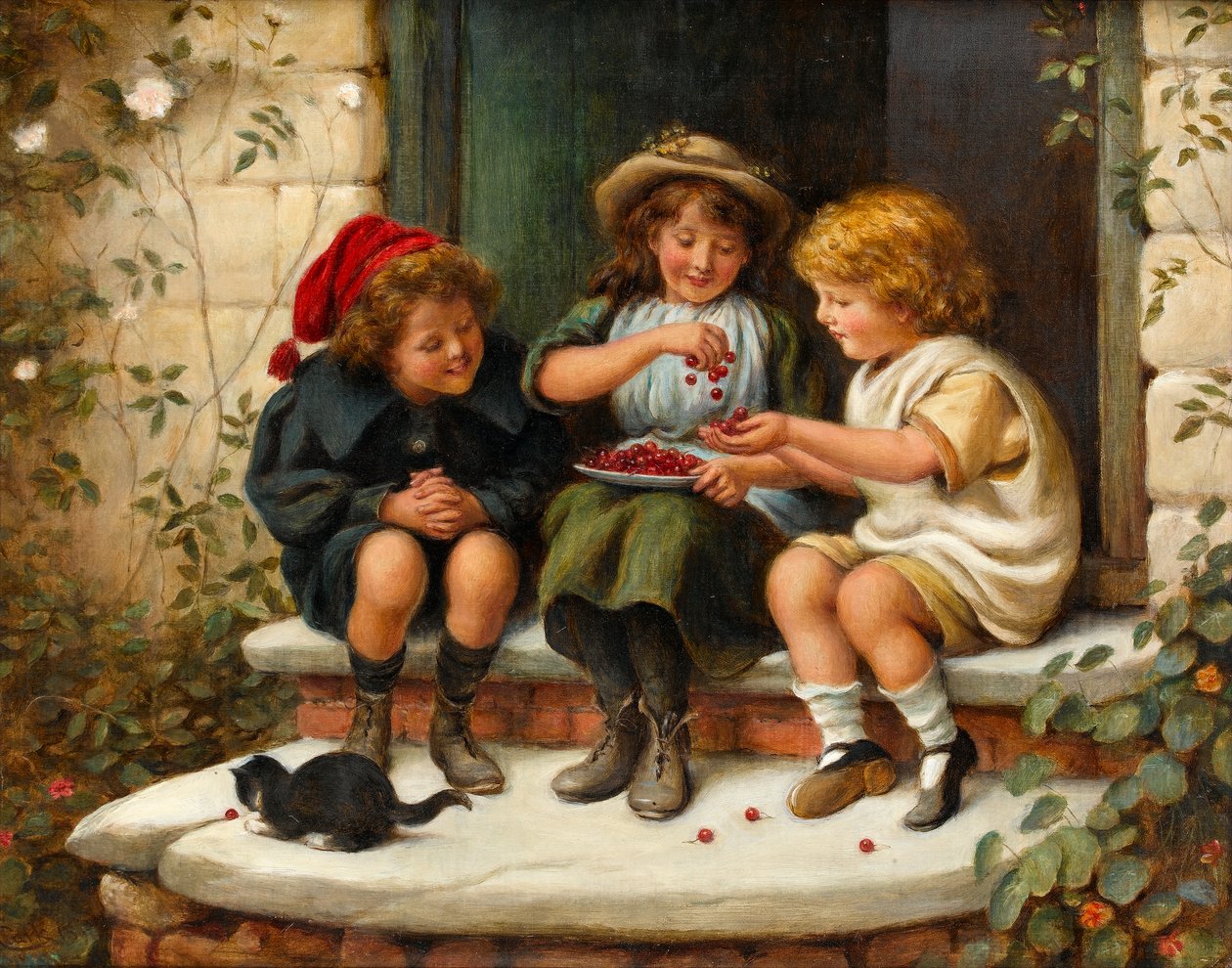 Sharing the Cherries, 1897 av Joseph Clark