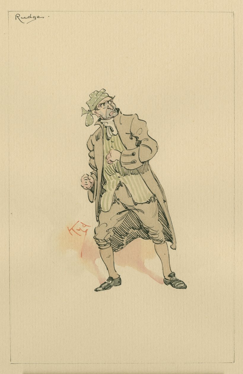 Barnaby Rudge Sr, ca. 1920-tallet (penn og blekk med wc på papir) av Joseph Clayton Clarke
