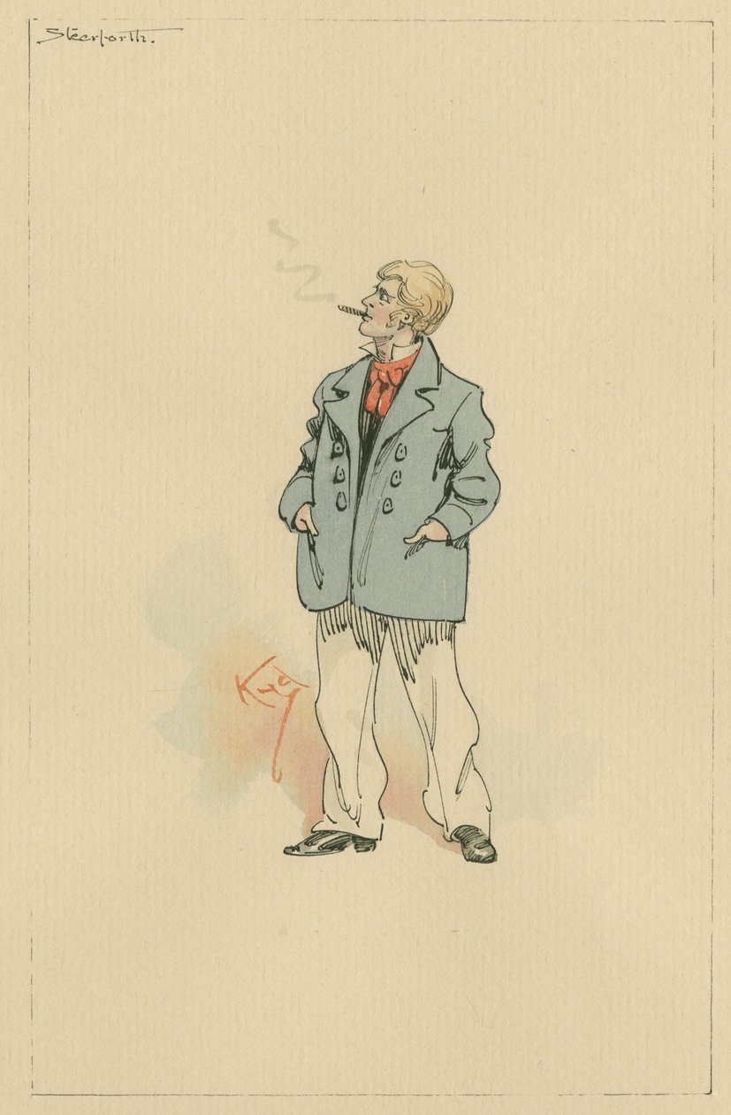 James Steerforth, ca. 1920-tallet (penn og blekk med wc på papir) av Joseph Clayton Clarke