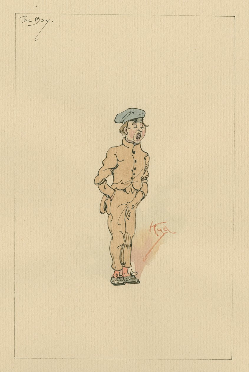 The Boy, ca. 1920-tallet (penn og blekk med wc på papir) av Joseph Clayton Clarke