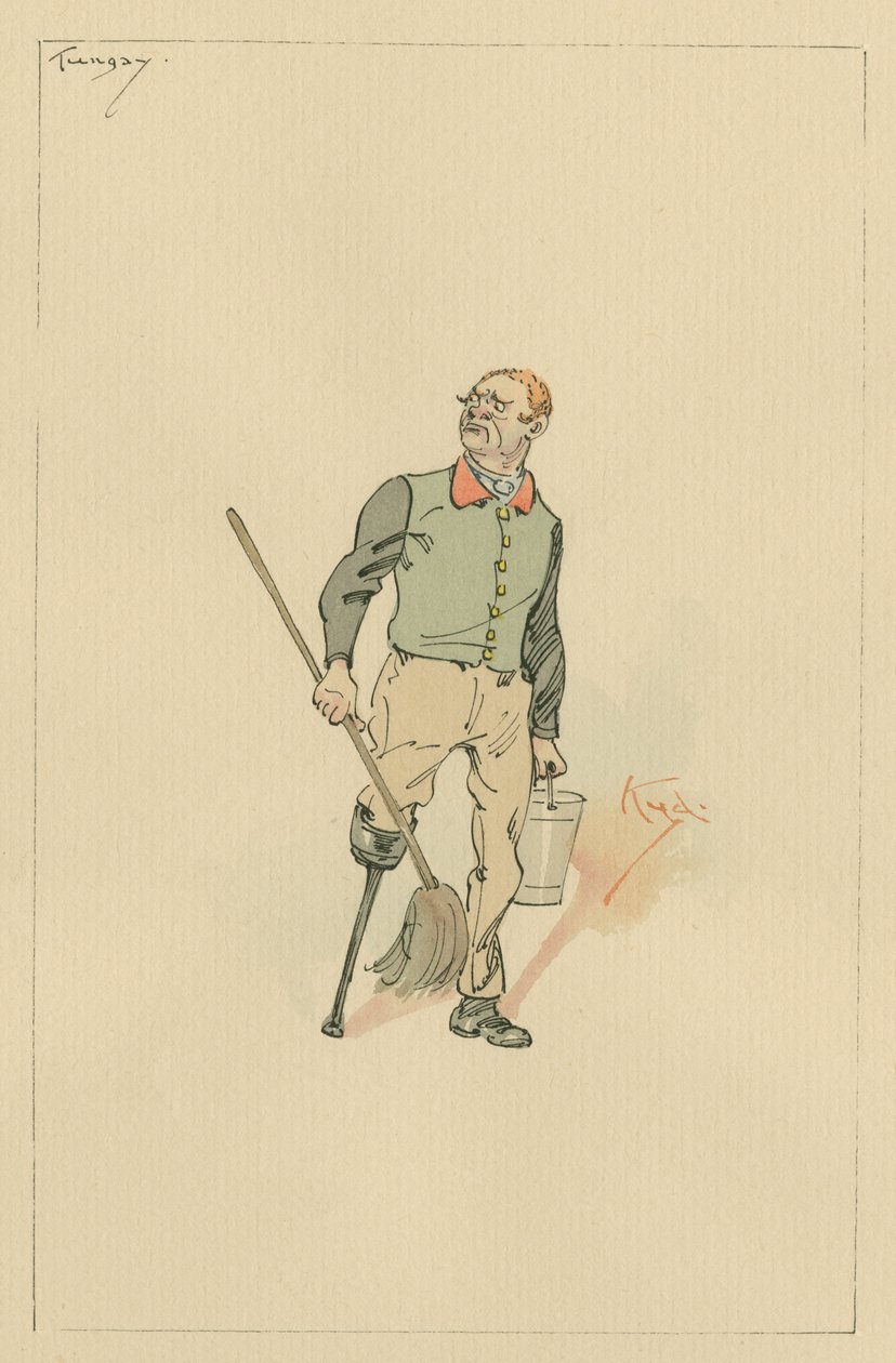 Tungay, ca. 1920-tallet (penn og blekk med wc på papir) av Joseph Clayton Clarke