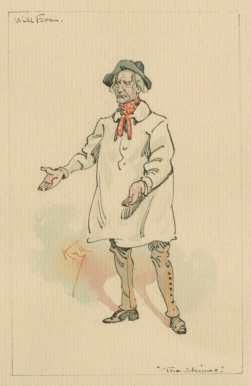 Will Fern - The Chimes, ca. 1920-tallet (penn og blekk med wc på papir) av Joseph Clayton Clarke