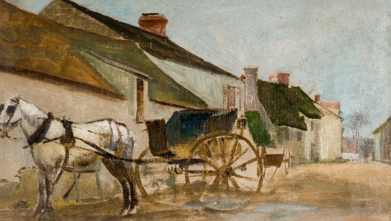 Ponni og vogn av Joseph Crawhall