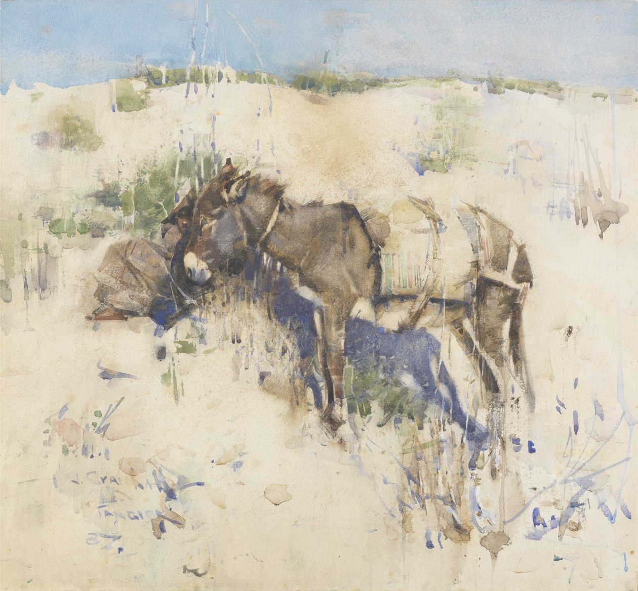 Tanger, 1887 (wc forhøyet med gouache på papir) av Joseph Crawhall