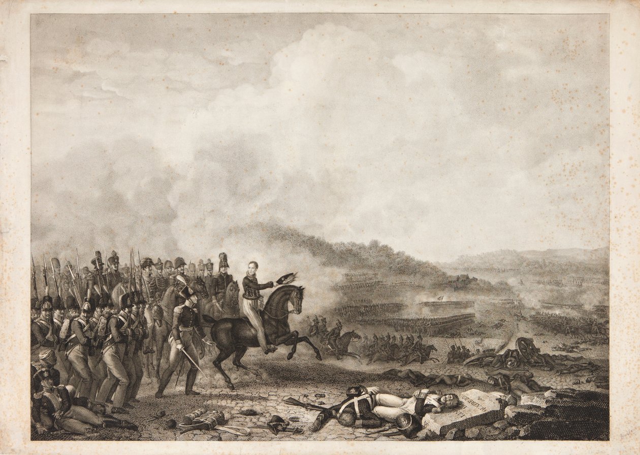 Prinsen av Orange i slaget ved Quatre Bras, 1815 av Joseph Dionysius Odevaere