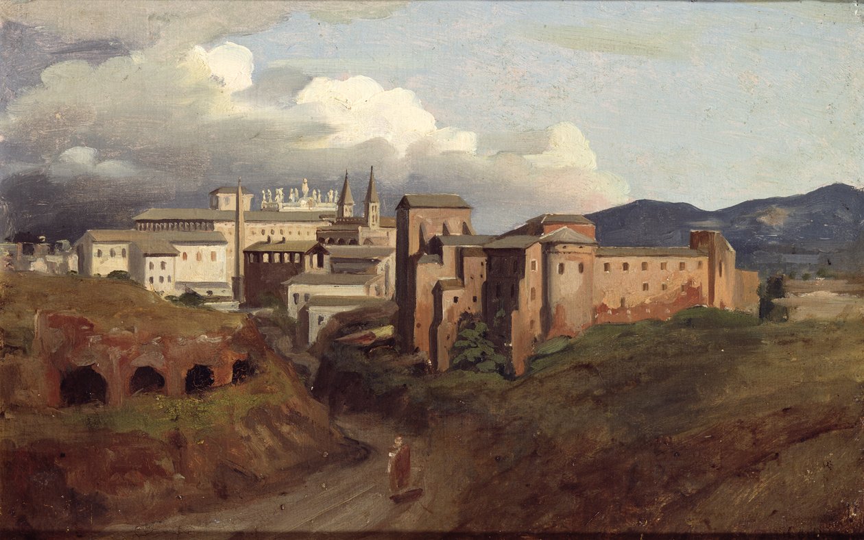 Utsikt over St. John Lateran, Roma, 1822 av Joseph Desire Court