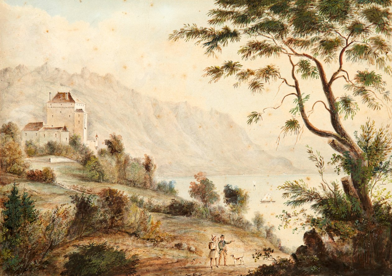 Chatelard slott av Joseph Eugène Desvernois