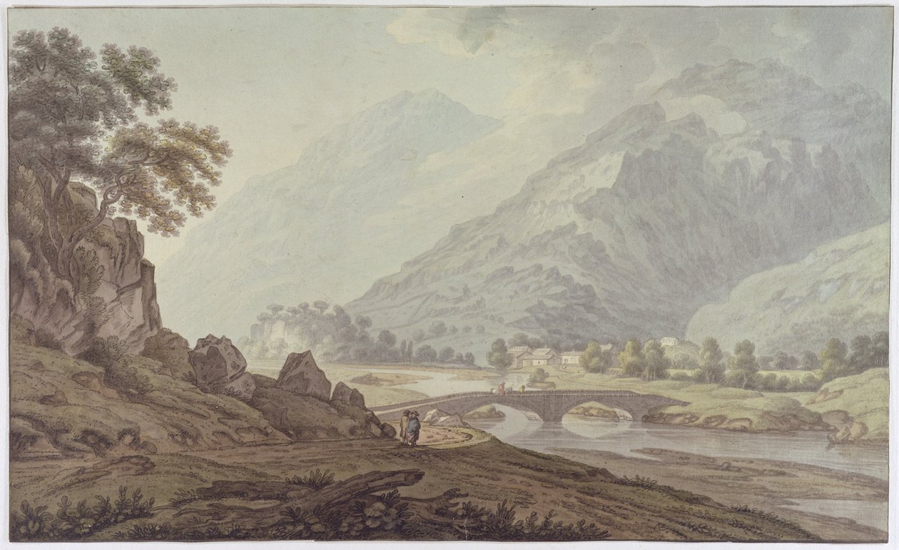 The Grange of Borrodale (penn og blekk med wc over grafitt på vevd papir) av Joseph Farington