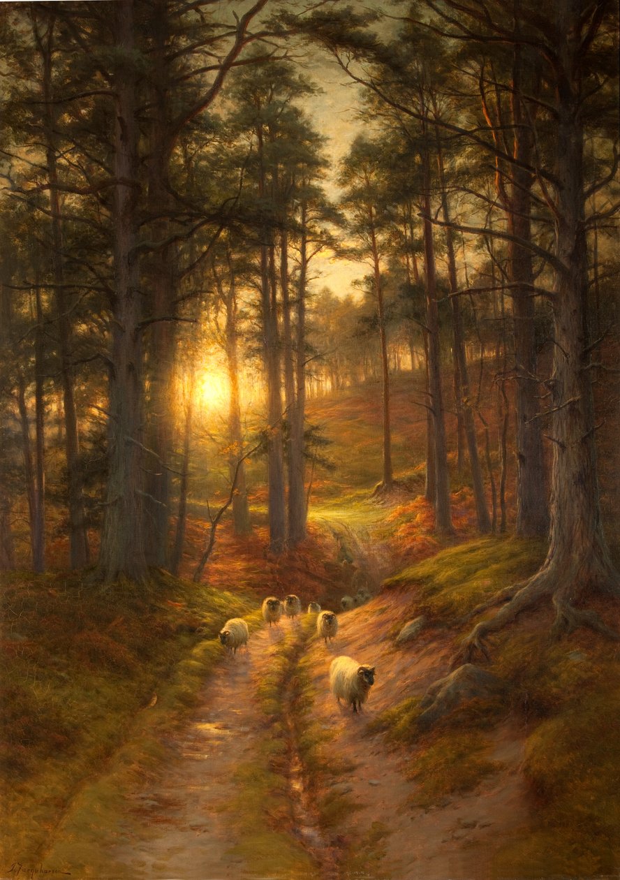 Solen synker raskt i Vesten av Joseph Farquharson