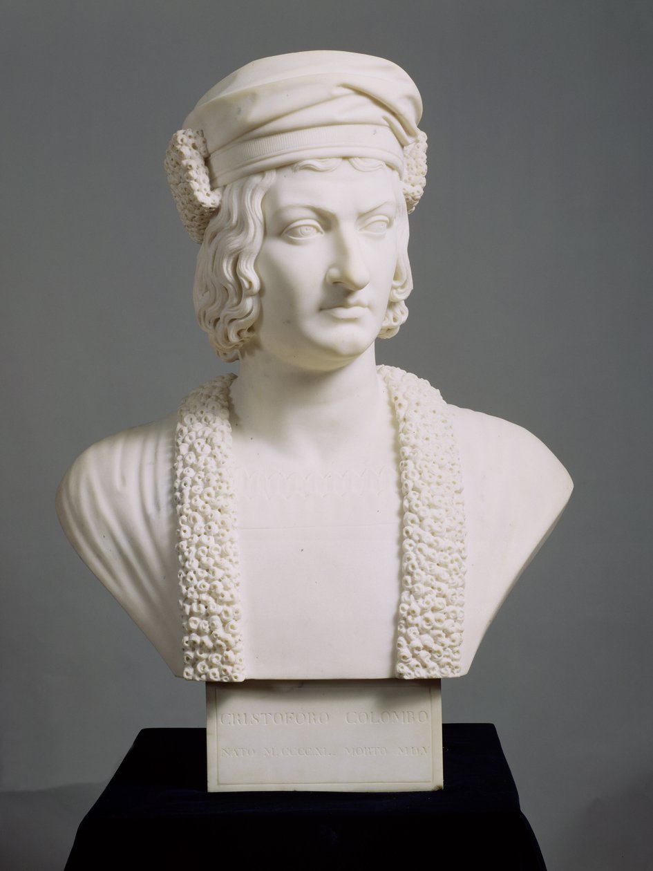 Christopher Columbus (1446-1506) ca. 1836-45 (marmor) av Joseph Gott