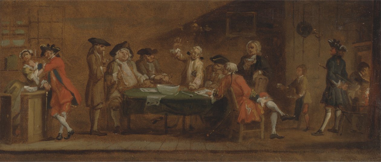 Figurer i en taverna eller et kaffehus av Joseph Highmore