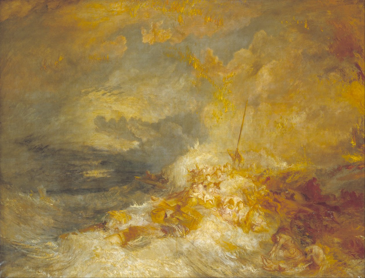 En katastrofe til sjøs av Joseph Mallord William Turner