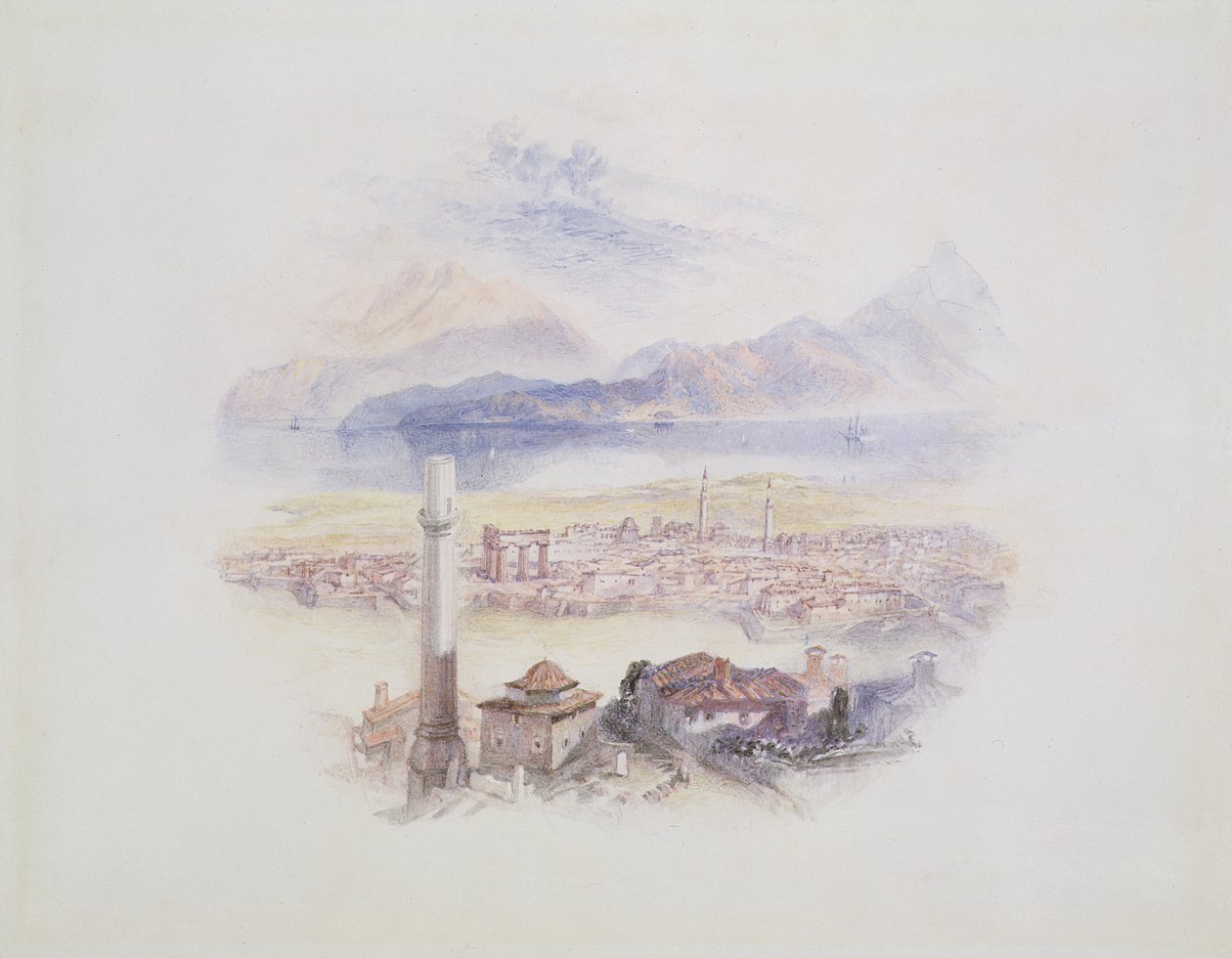 Corinth, fra Akropolis (illustrasjon fra 