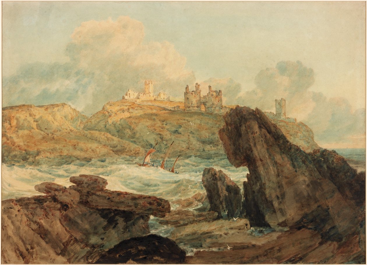 Dunstanburgh Castle (kroppsfarge) av Joseph Mallord William Turner