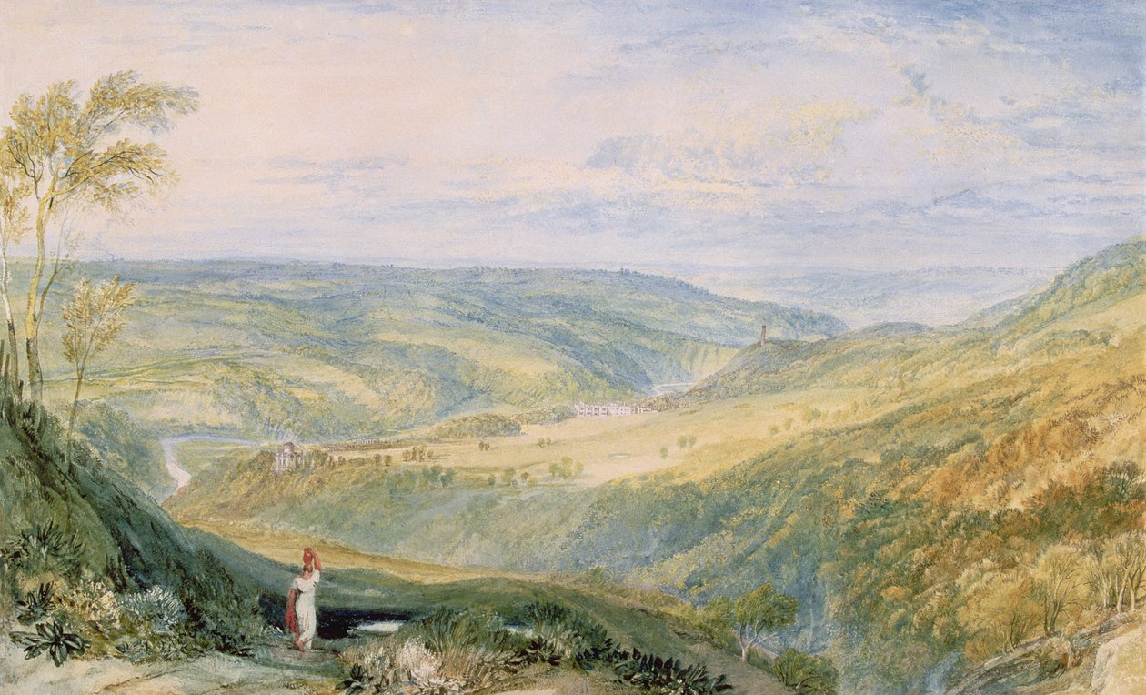 Gibside, County Durham fra sør (se 155786 for par) av Joseph Mallord William Turner