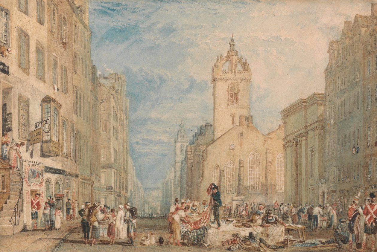 High Street, Edinburgh av Joseph Mallord William Turner