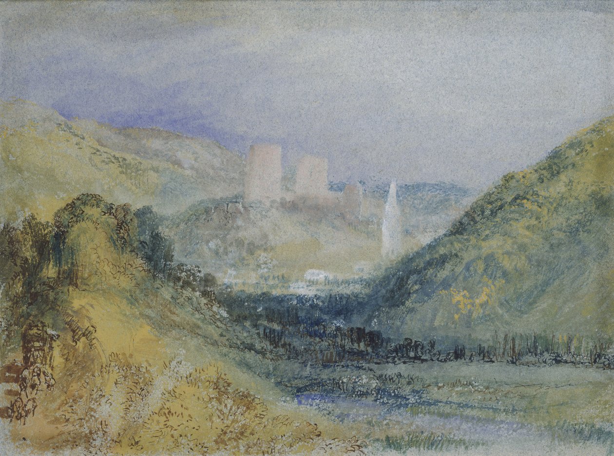 Lillebonne, ca. 1823 (wc og gouache med penn og blekk på papir) av Joseph Mallord William Turner