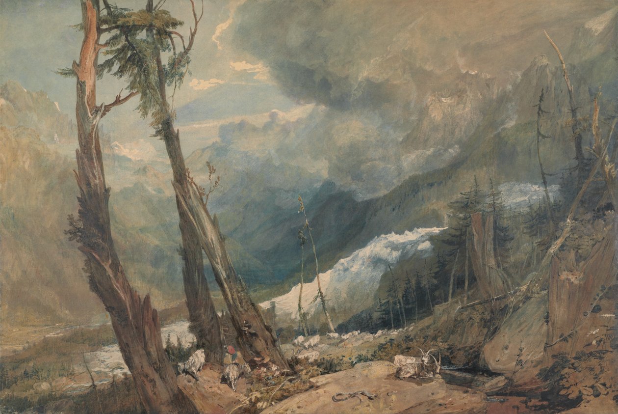 Mer de Glace, i Chamouni -dalen, Sveits av Joseph Mallord William Turner