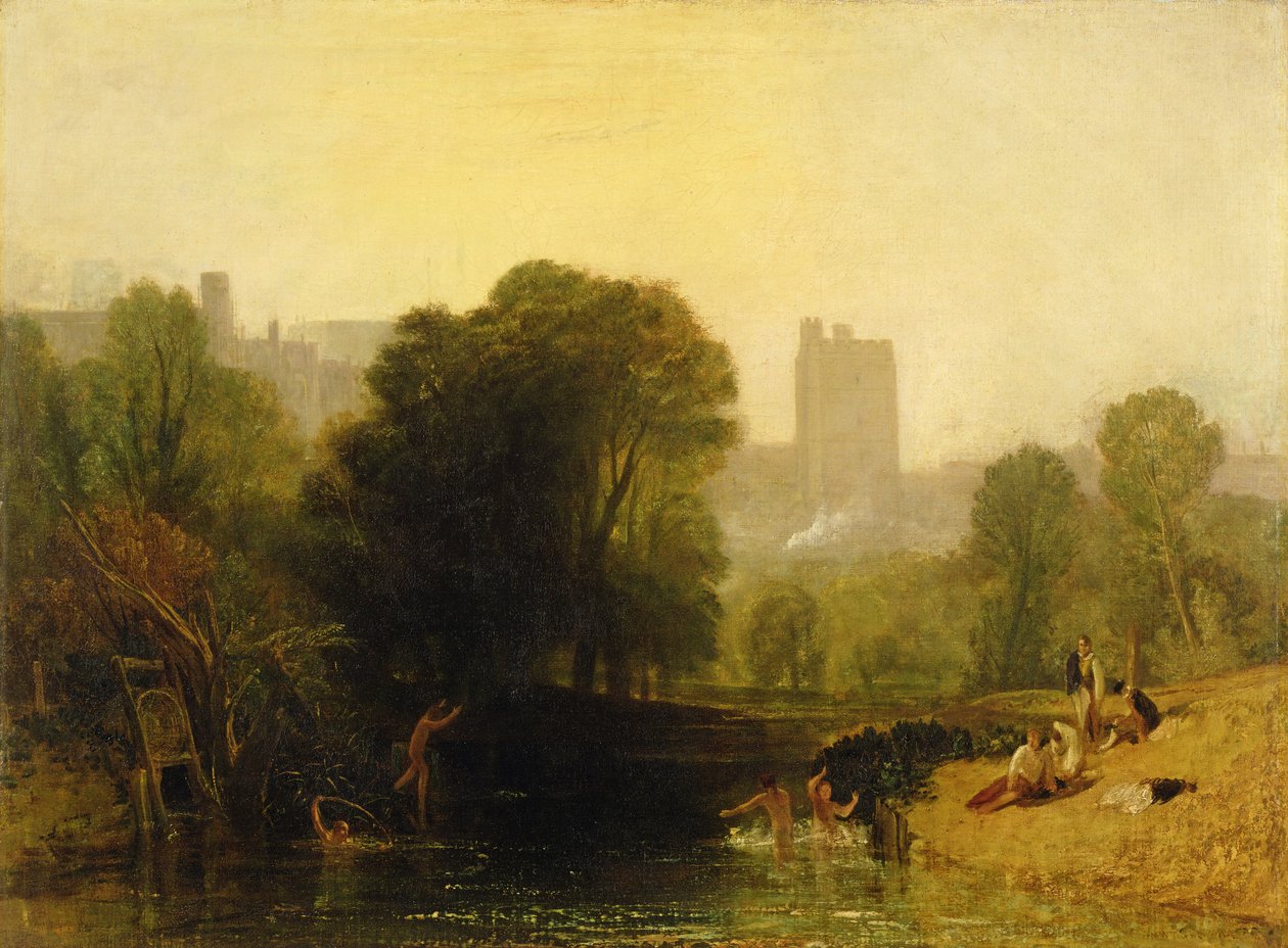 Nær Thames Lock, Windsor, ca. 1809 av Joseph Mallord William Turner