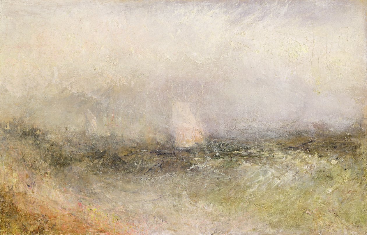 Off the Nore: Wind and Water, 1840-5 (olje på papir lagt ned på lerret) av Joseph Mallord William Turner
